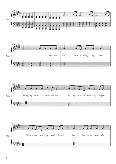 Counting Stars Onerepublic Easy Piano Page 2