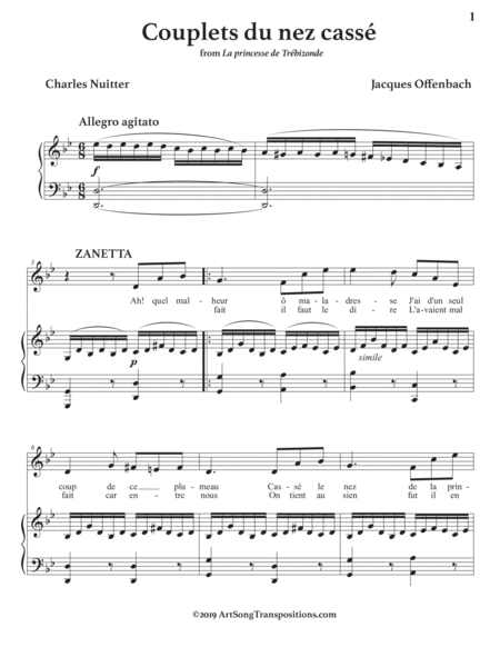 Couplets Du Nez Cass Transposed To G Minor Page 2