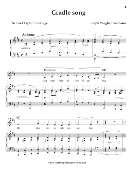 Cradle Song D Major Page 2