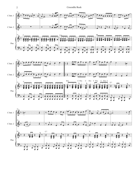 Crocodile Rock Duet For C Instruments Page 2