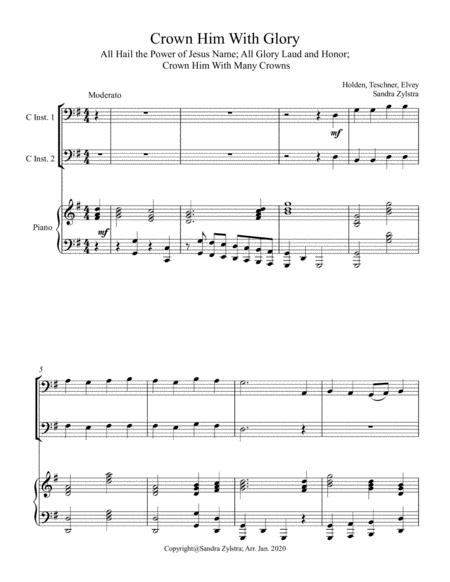 Crown Him With Glory Bass C Instrument Duet Page 2