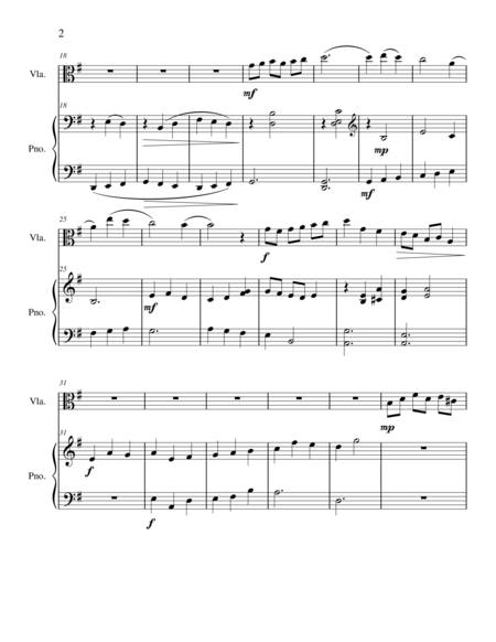 Dance Of The Little Child For Viola And Piano Page 2