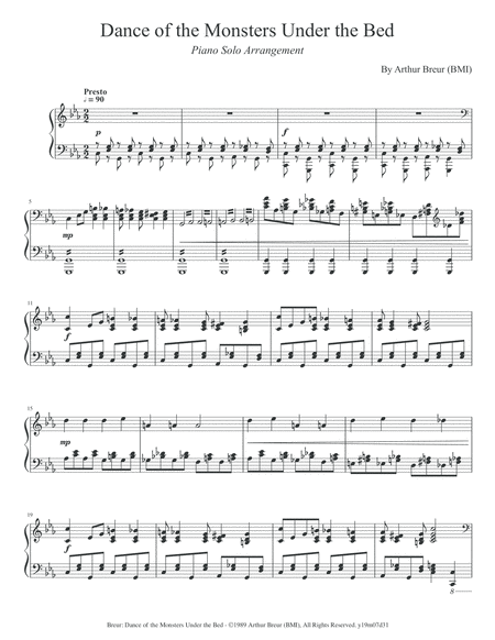 Dance Of The Monsters Under The Bed Piano Solo Page 2