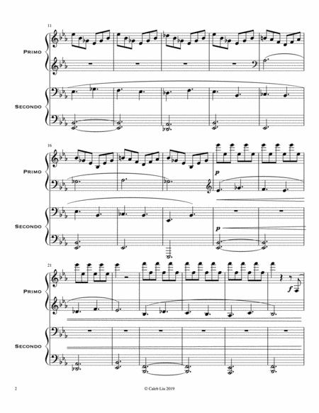 Darkness 4 Hand Piano Duet Page 2