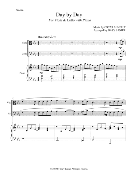 Day By Day Viola Cello With Piano Score Part Included Page 2