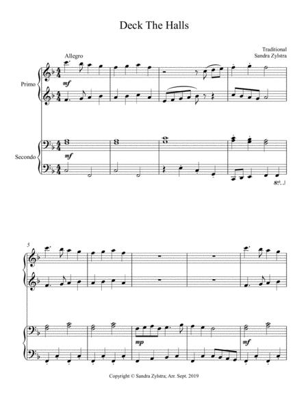 Deck The Halls Intermediate Piano Duet Page 2