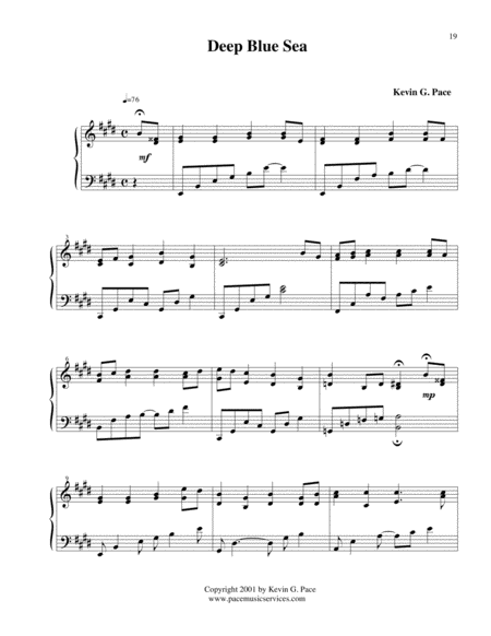 Deep Blue Sea Original Piano Solo Page 2