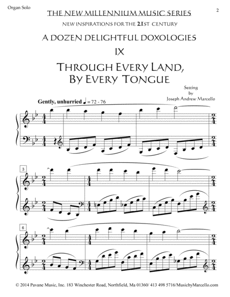 Delightful Doxology Ix Through Every Land In Every Tongue Organ A Page 2