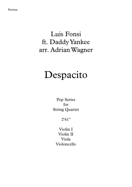 Despacito String Quartet Arr Adrian Wagner Page 2
