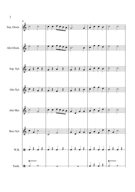 Ding Dong Merrily On High For Orff Ensemble Page 2