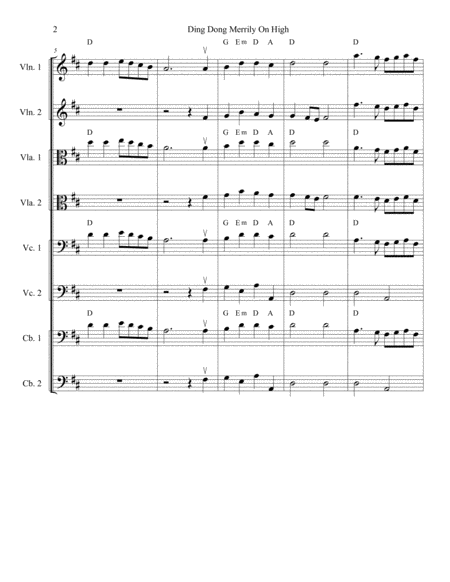 Ding Dong Merrily On High For Strings Page 2