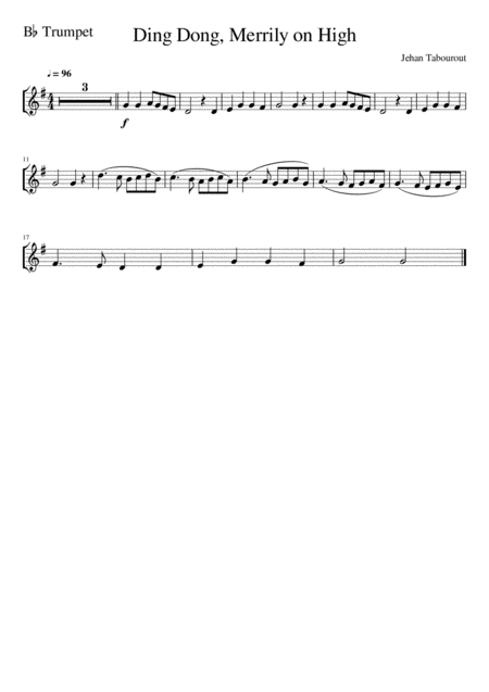 Ding Dong Merrily On High Trumpet Solo Page 2