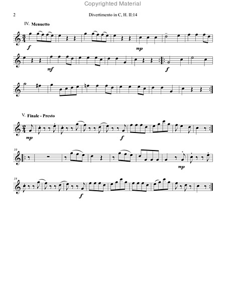 Divertimento H Ii 14 For 4 Horns Page 2