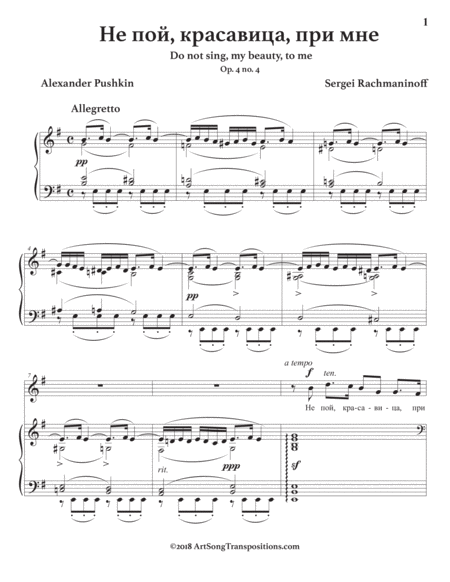 Do Not Sing My Beauty To Me Op 4 No 4 E Minor Page 2