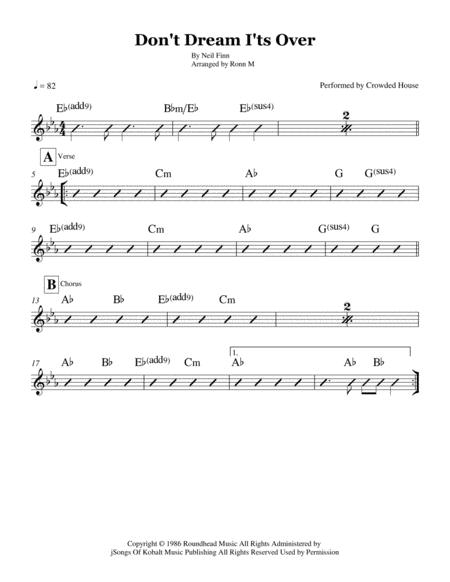 Dont Dream Its Over Lead Sheet Performed By Crowded House Page 2