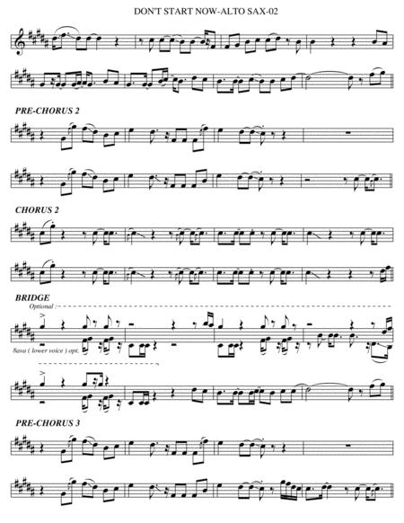 Dont Start Now Alto Sax Page 2