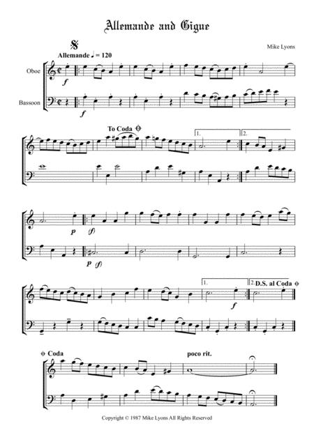 Double Reed Duet Allemande And Gigue Page 2