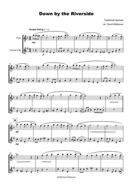 Down By The Riverside Gospel Hymn For Flute And Clarinet Duet Page 2