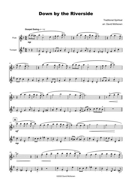 Down By The Riverside Gospel Hymn For Flute And Trumpet Duet Page 2