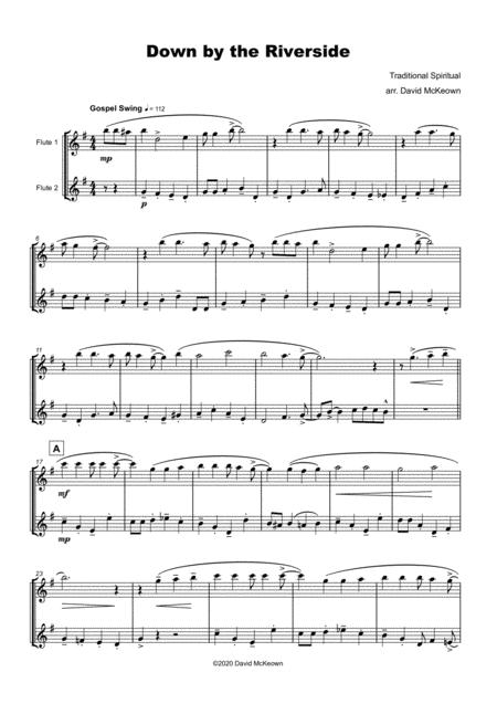 Down By The Riverside Gospel Hymn For Flute Duet Page 2