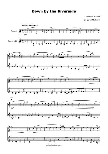 Down By The Riverside Gospel Hymn For Trumpet And Clarinet Duet Page 2