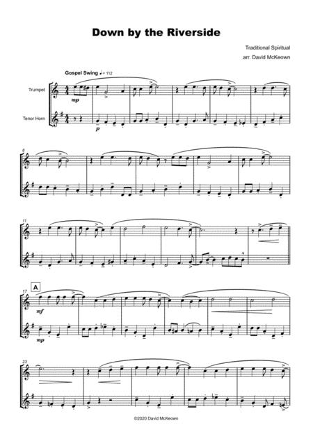 Down By The Riverside Gospel Hymn For Trumpet And Tenor Horn Duet Page 2