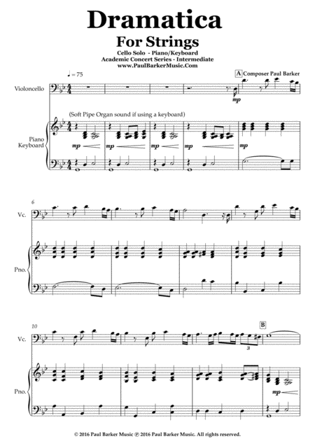 Dramatica For Cello Solo Score Parts Page 2