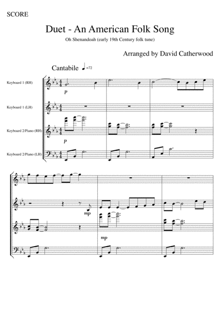 Duet An American Folksong Oh Shenandoah Arranged By David Catherwood Page 2