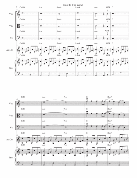 Dust In The Wind For Violin Viola Or Cello Solo Page 2