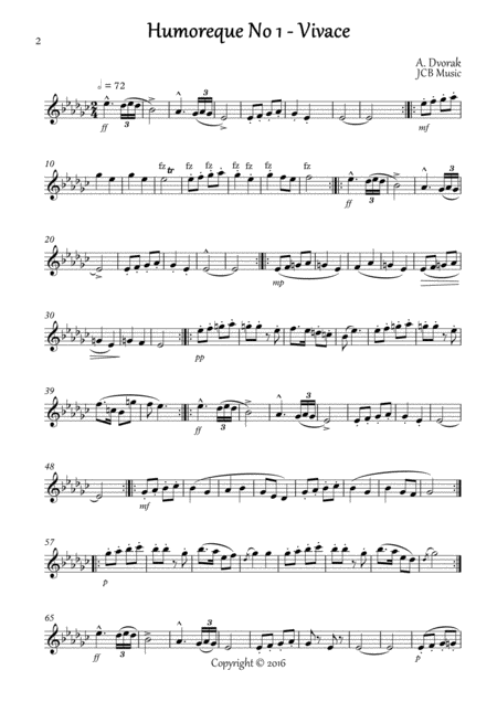 Dvorak 8 Humoresques Collection For Flute Page 2