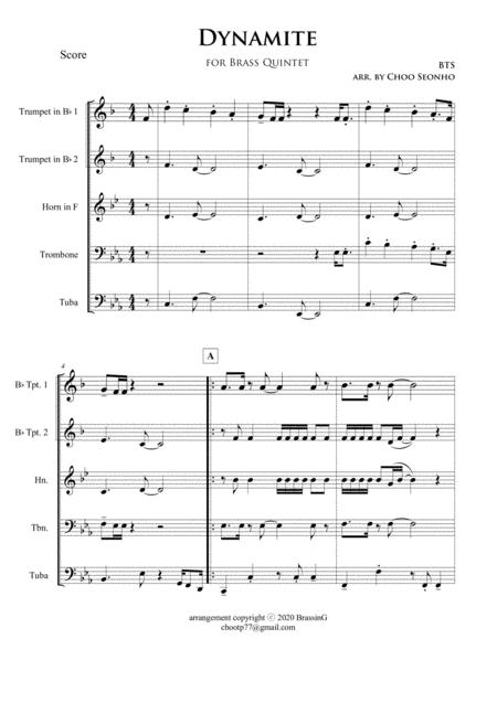 Dynamite Bts Brass Quintet Page 2