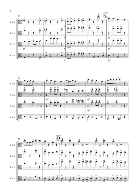 Easter Bunny Rag For Viola Quartet Page 2