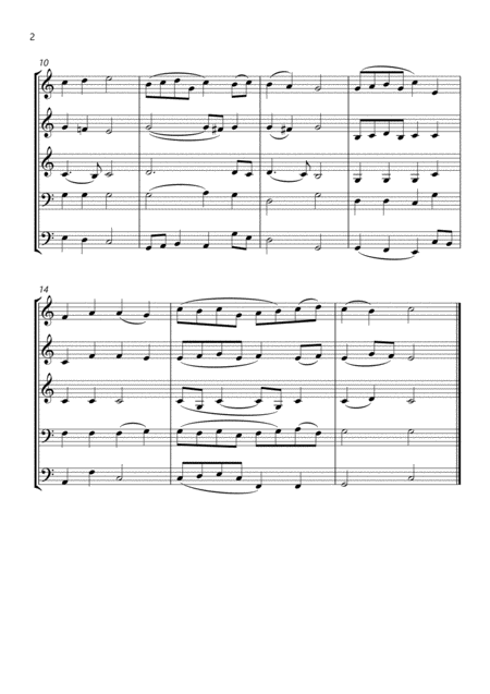 Easter Hymn Christ The Lord Is Risen Today Hymn Tune For Brass Quintet Page 2