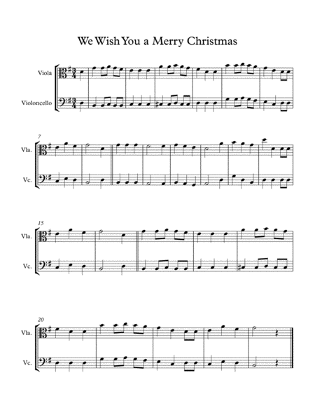 Easy Christmas Duets For Early Intermediate Viola And Cello Duet Volume 3 Page 2