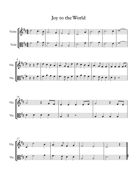 Easy Christmas Duets For Early Intermediate Violin And Viola Volume 2 Page 2