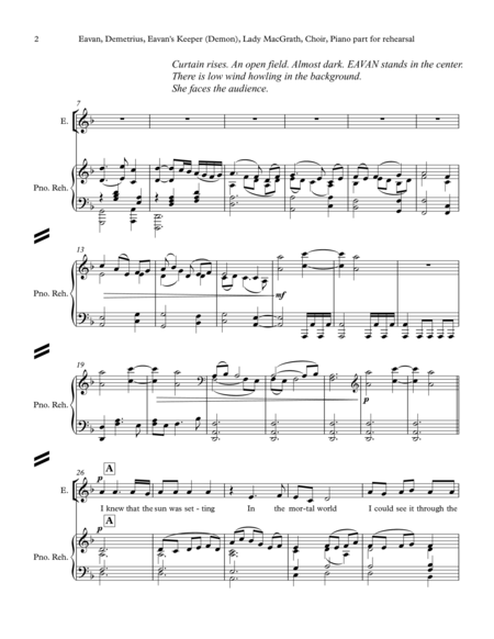 Eavan A Musical Drama In Two Acts Vocal Score Page 2