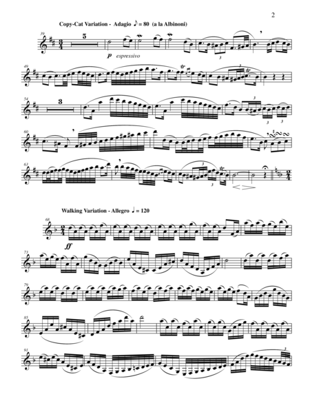 Ebenezer Variations Tune In A Bottle For B Clarinet And Piano Page 2