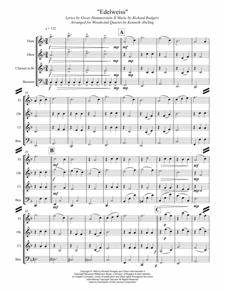 Edelweiss For Woodwind Quartet Page 2