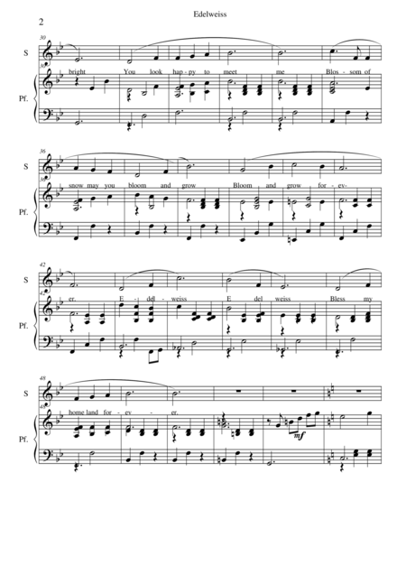 Edelweiss Voice And Piano Page 2