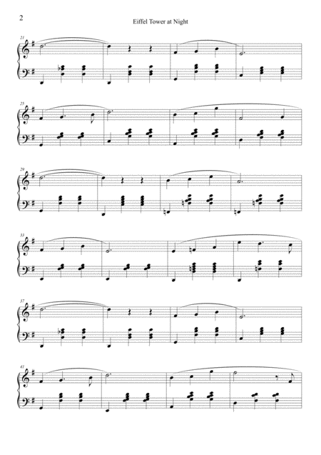 Eiffel Tower At Night Piano Solo Page 2