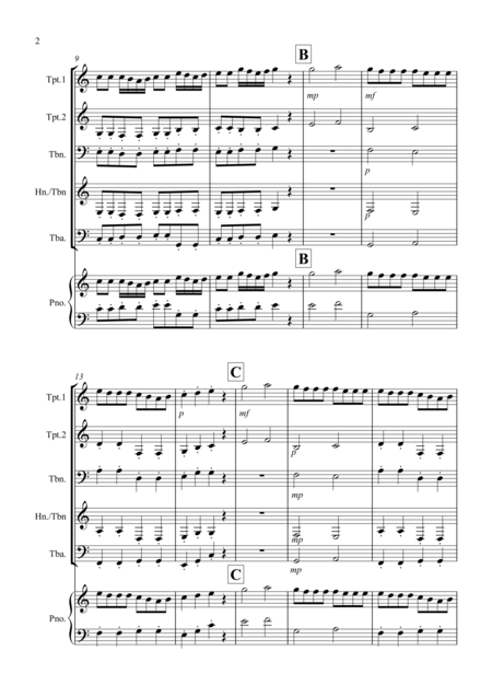 Eine Kleine 1st Movement For Brass Quartet Page 2