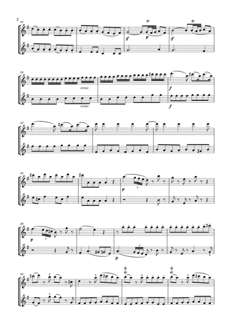 Eine Kleine Nachtmusik For 2 Flutes Page 2