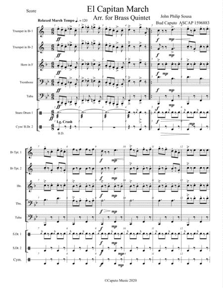 El Capitan March For Brass Quintet Opt Percussion Page 2