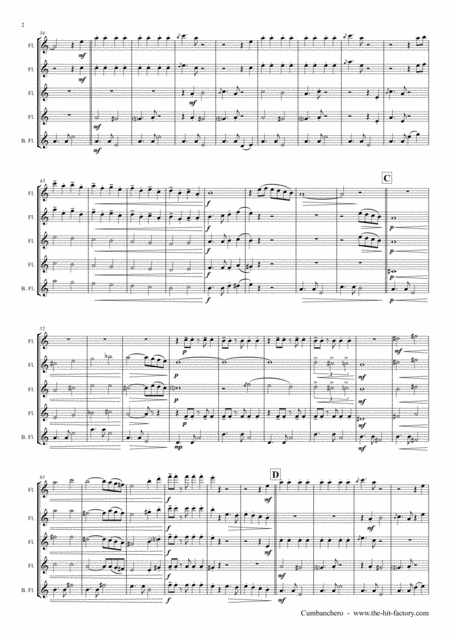El Cumbanchero Samba Flute Quintet Page 2