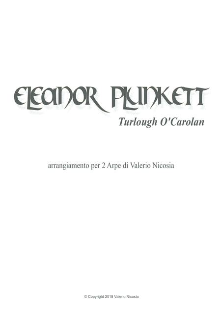 Eleanor Plunkett Turlough O Carolan Arrangiamento Valerio Nicosia Page 2