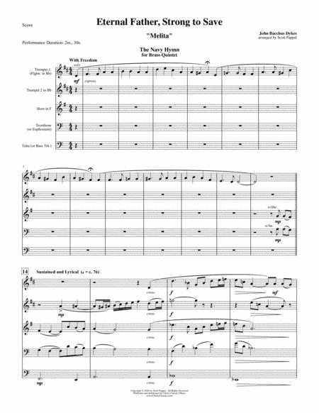 Eternal Father Strong To Save For Brass Quintet Page 2