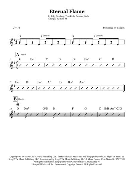 Eternal Flame Lead Sheet Performed By Bangles Page 2