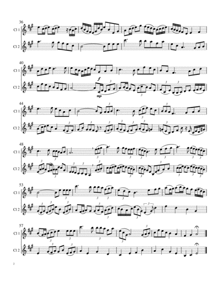 Etude For Clarinet Duet Based On Danny Boy Londonderry Air Page 2