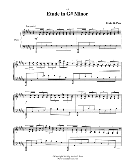 Etude In G Minor Original Piano Solo Page 2
