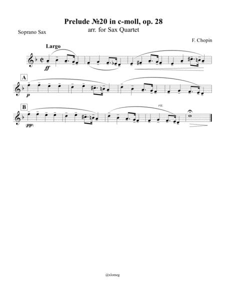 F Chopin Prelude 20 In C Moll Op 28 Arr For Sax Quartet Page 2